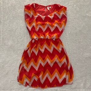 Vibrant Chevron Dress